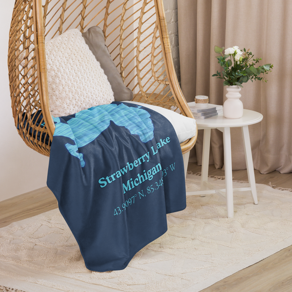 Strawberry Lake Sherpa Blanket