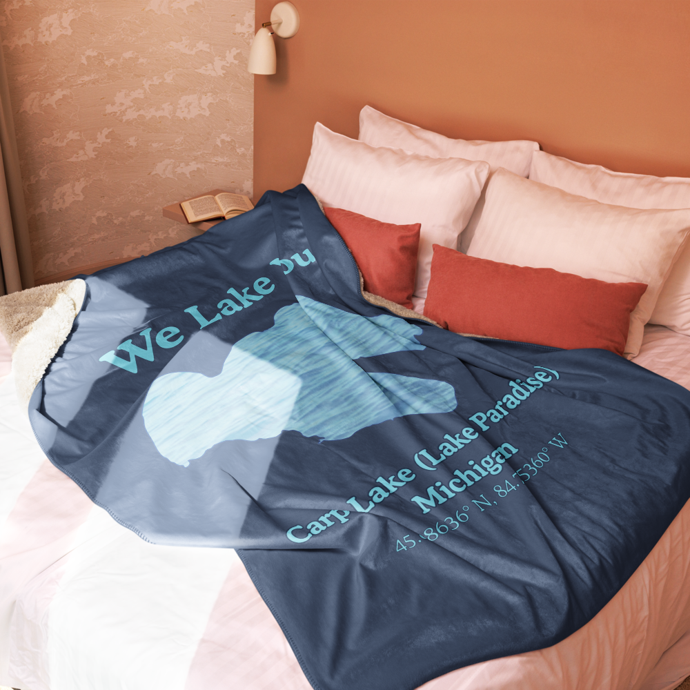 Carp Lake (Lake Paradise) Sherpa Blanket
