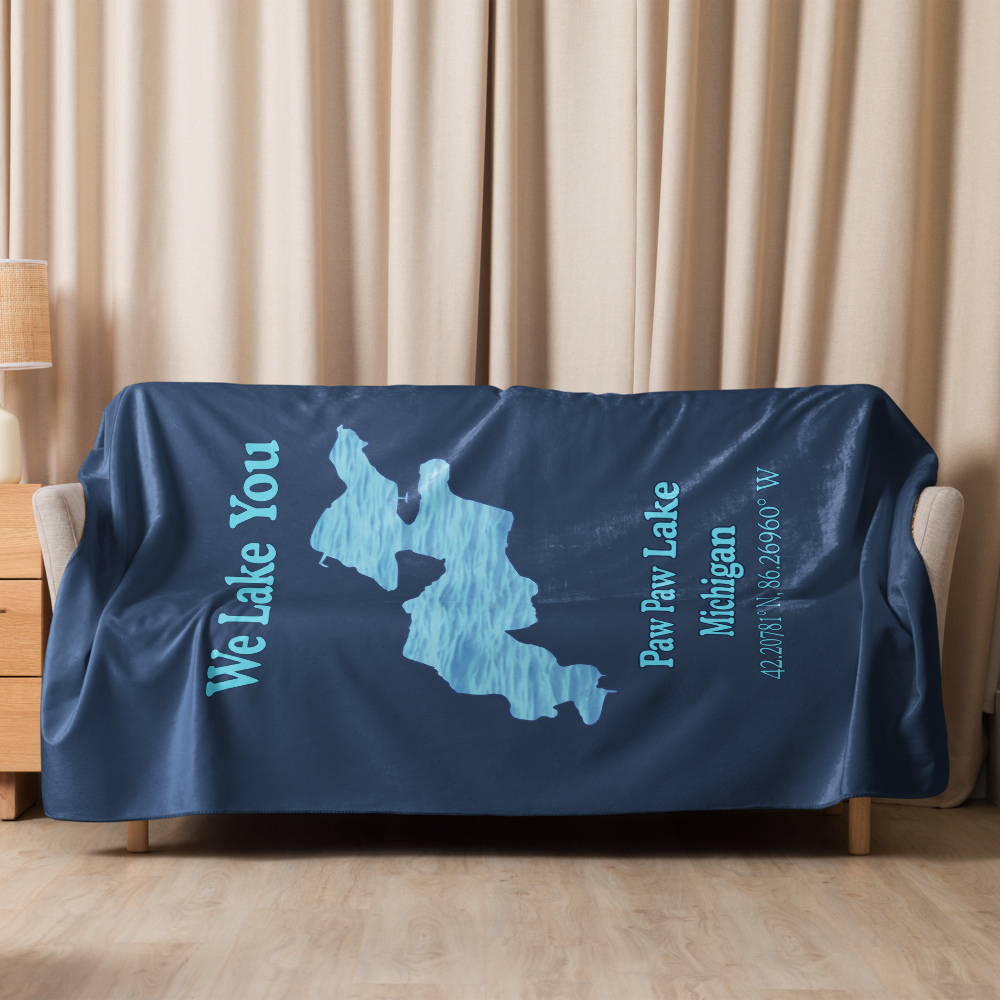 Paw Paw Lake Sherpa Blanket