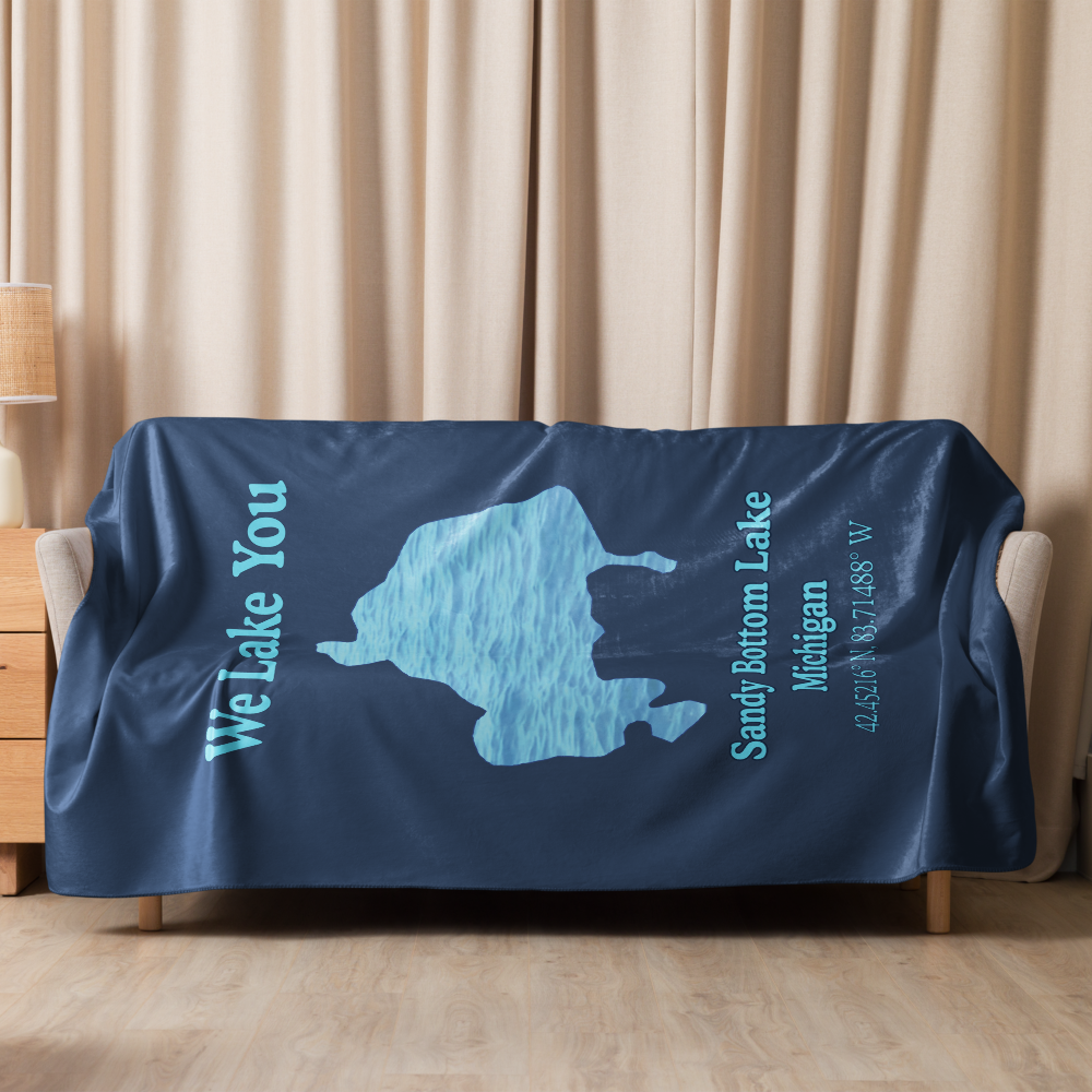 Sandy Bottom Lake Sherpa Blanket