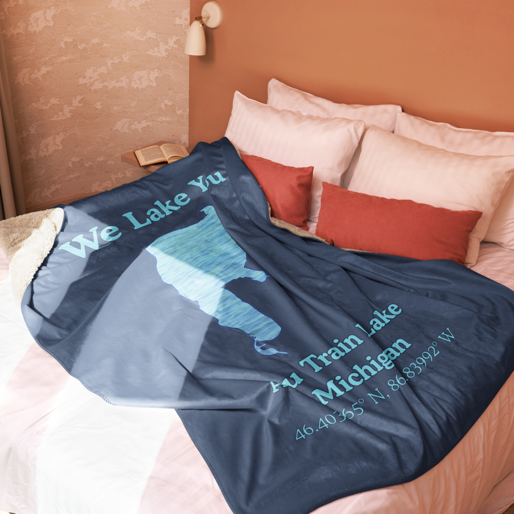 Au Train Lake Sherpa Blanket