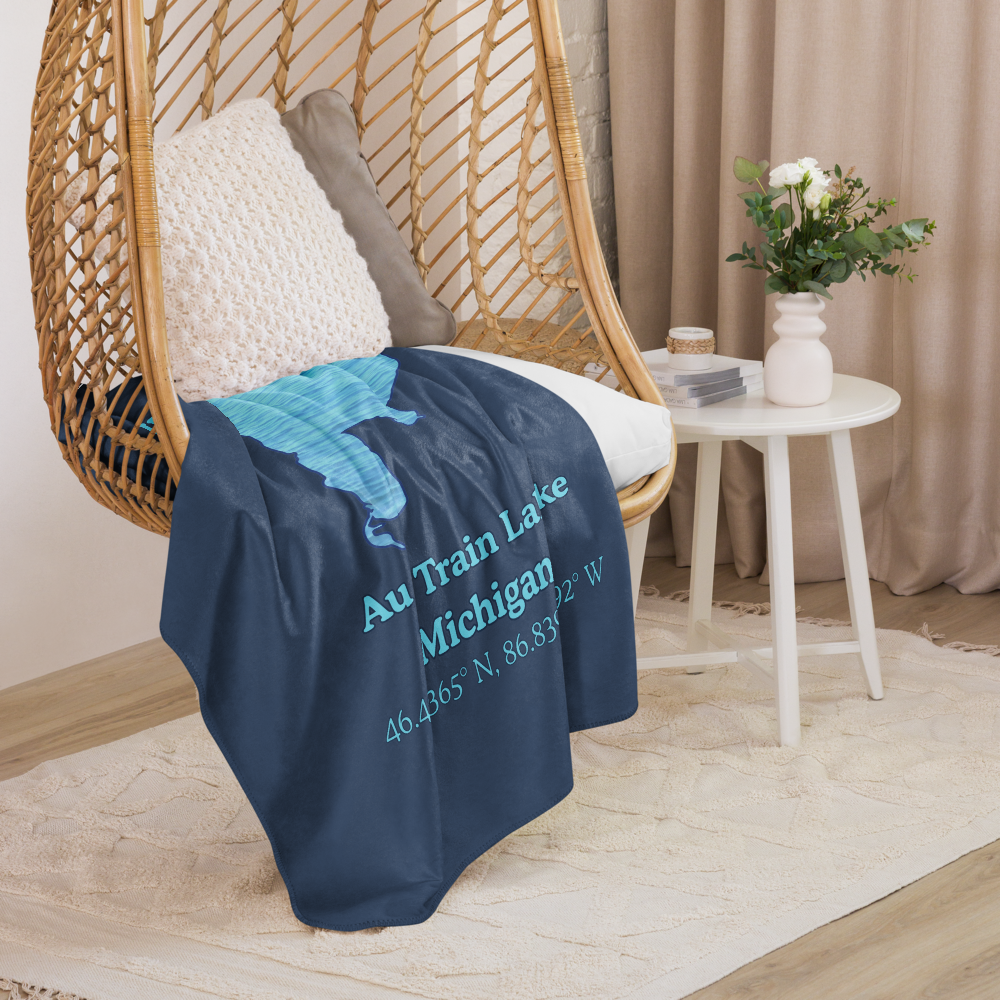 Au Train Lake Sherpa Blanket