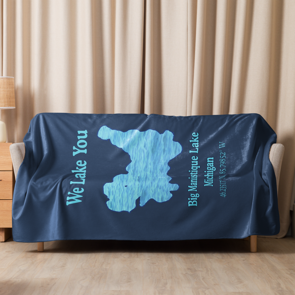 Big Manistique Lake Sherpa Blanket
