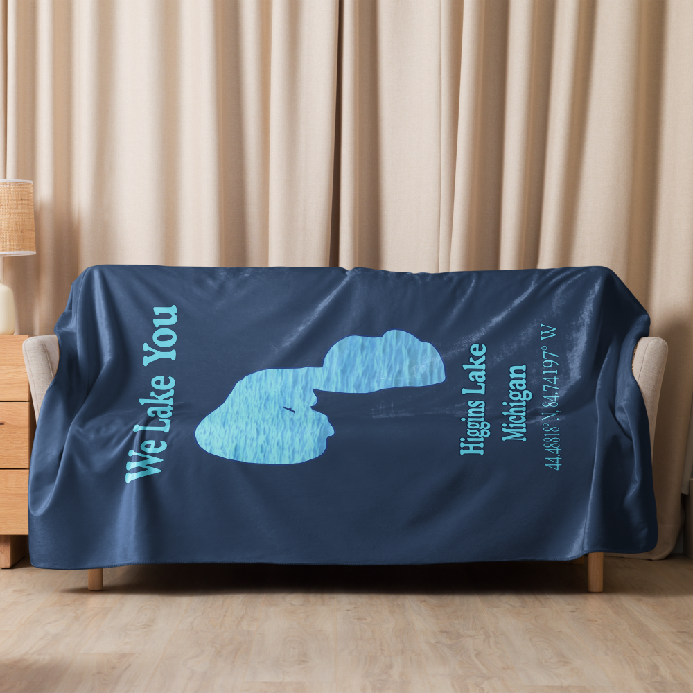 Higgins Lake Sherpa Blanket