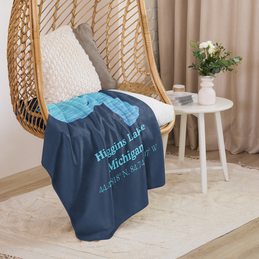 Higgins Lake Sherpa Blanket