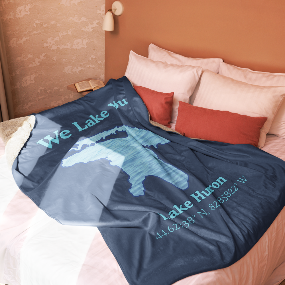 Lake Huron Sherpa Blanket