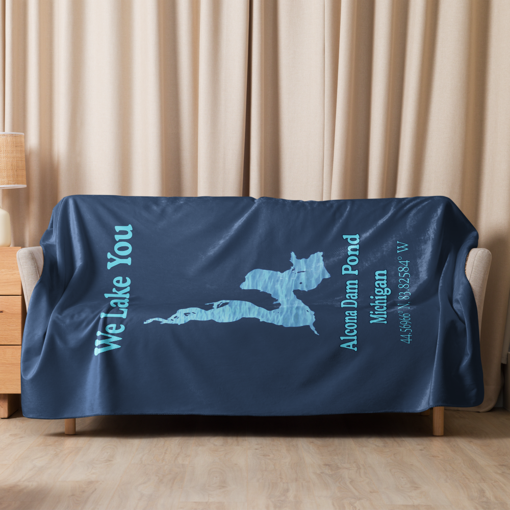 Alcona Dam Pond Sherpa Blanket