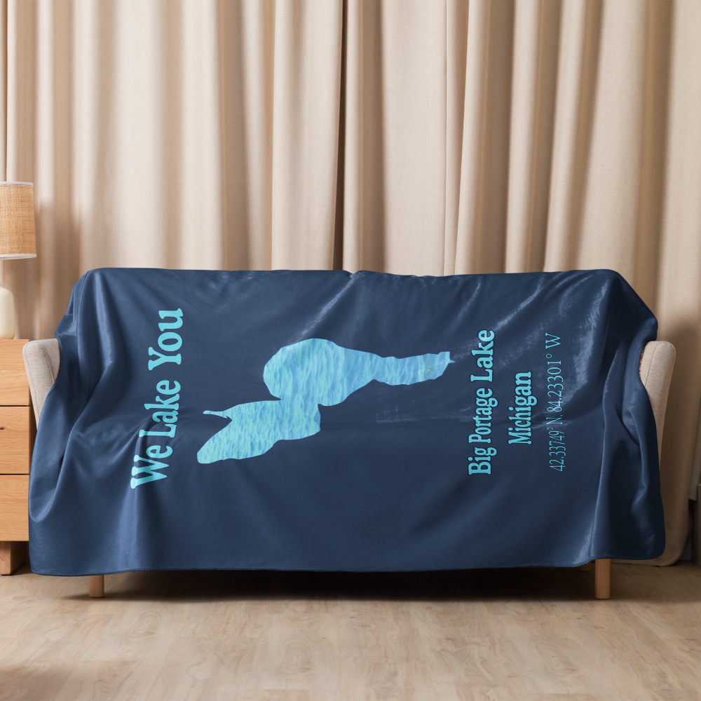 Big Portage Lake Sherpa Blanket