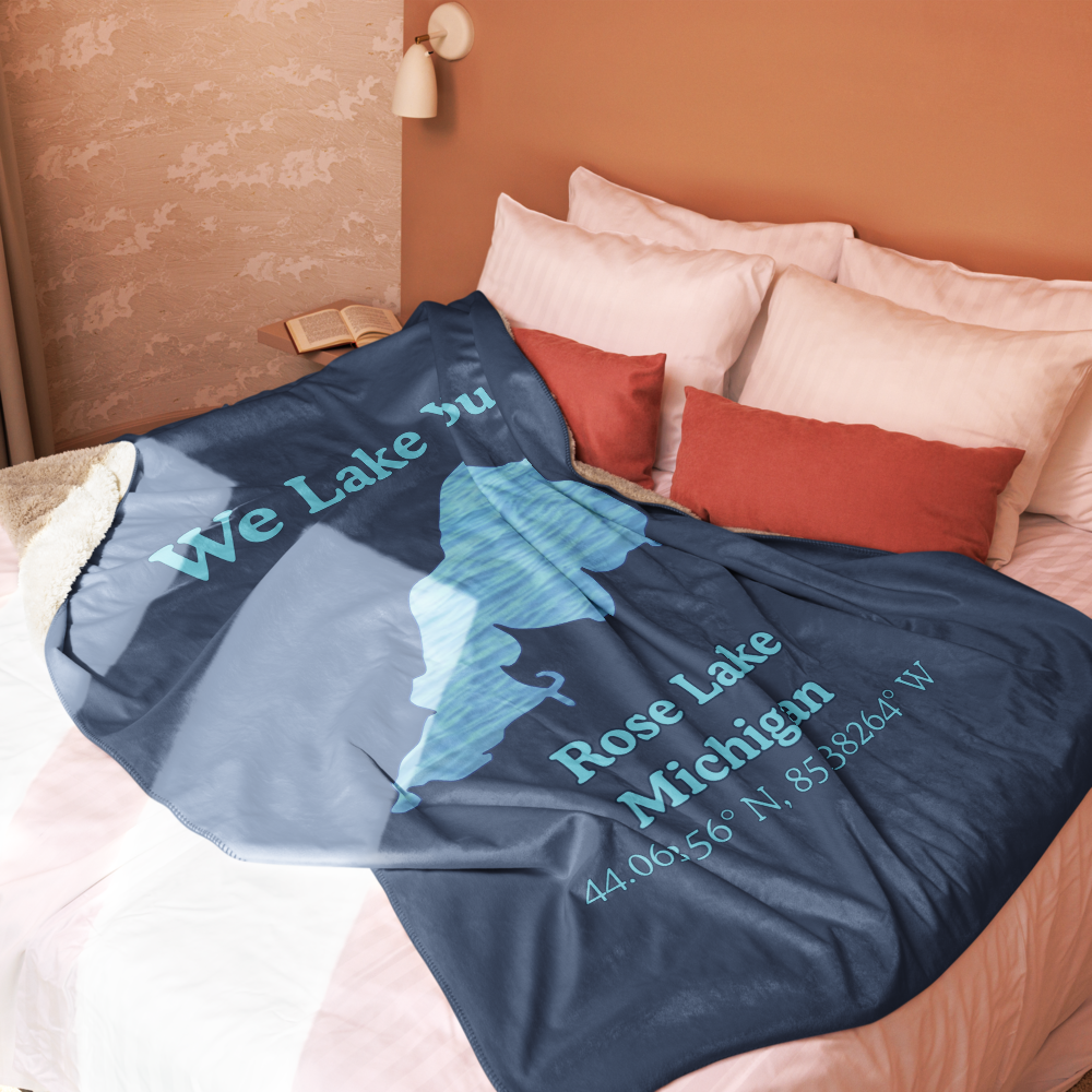 Rose Lake Sherpa Blanket