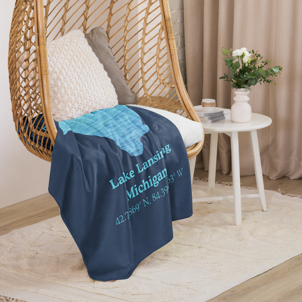 Lake Lansing Sherpa blanket