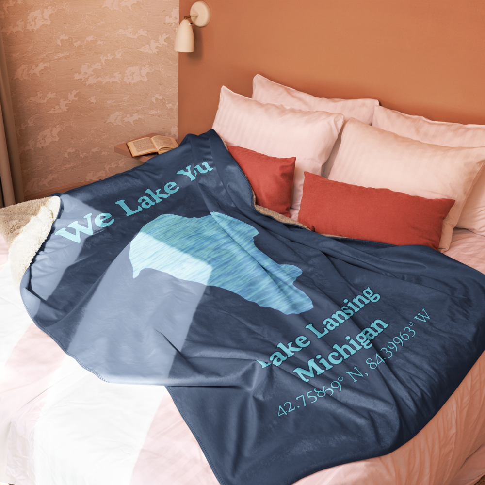 Lake Lansing Sherpa Blanket