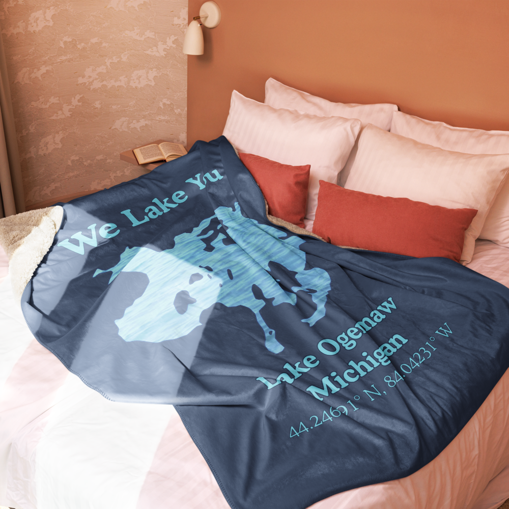Lake Ogemaw Sherpa Blanket