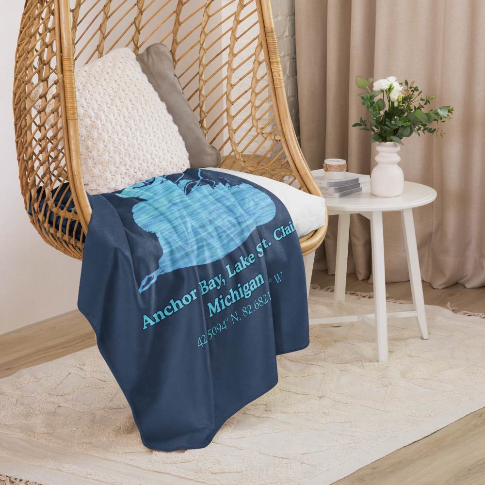 Anchor Bay, Lake St. Clair Sherpa Blanket