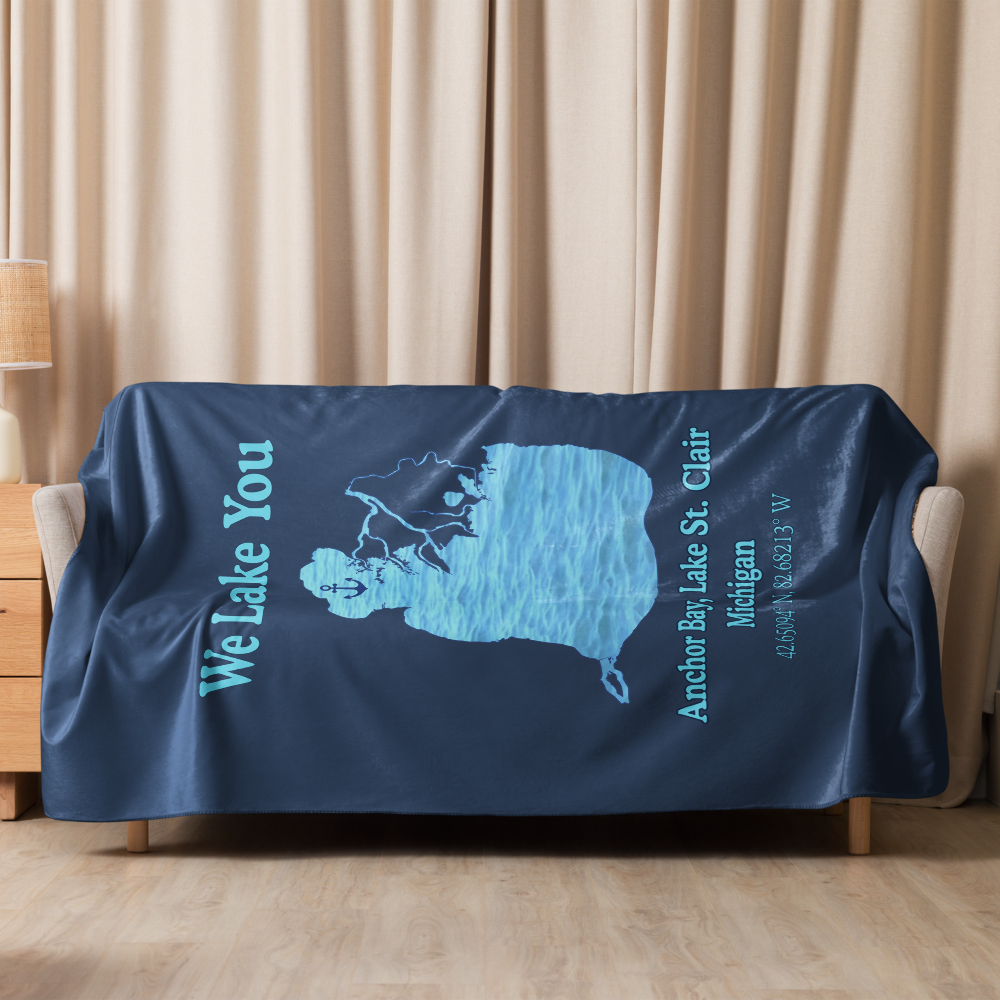 Anchor Bay, Lake St. Clair Sherpa Blanket