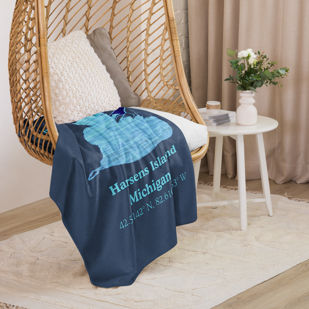 Harsens Island Sherpa Blanket