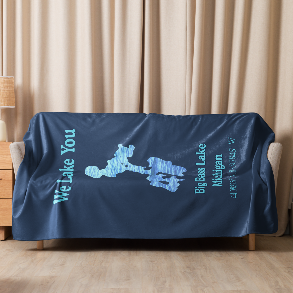 Big Bass Lake Sherpa Blanket