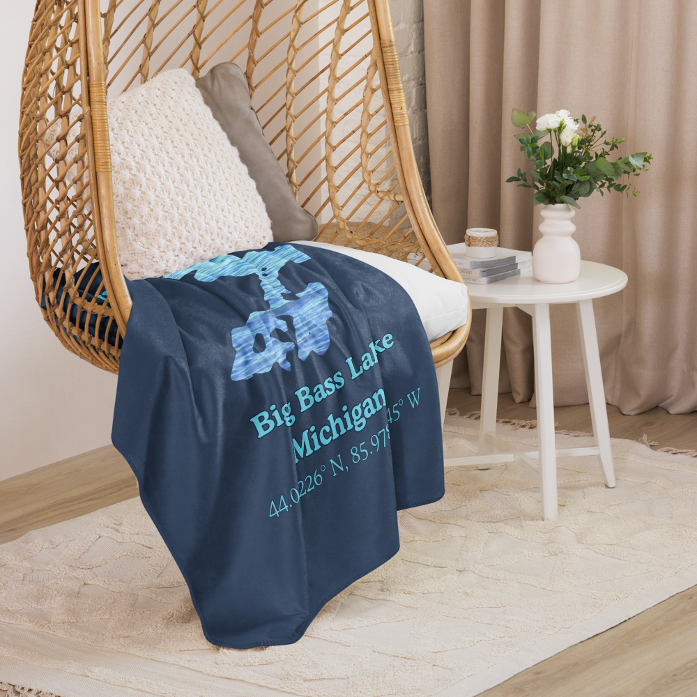 Big Bass Lake Sherpa Blanket