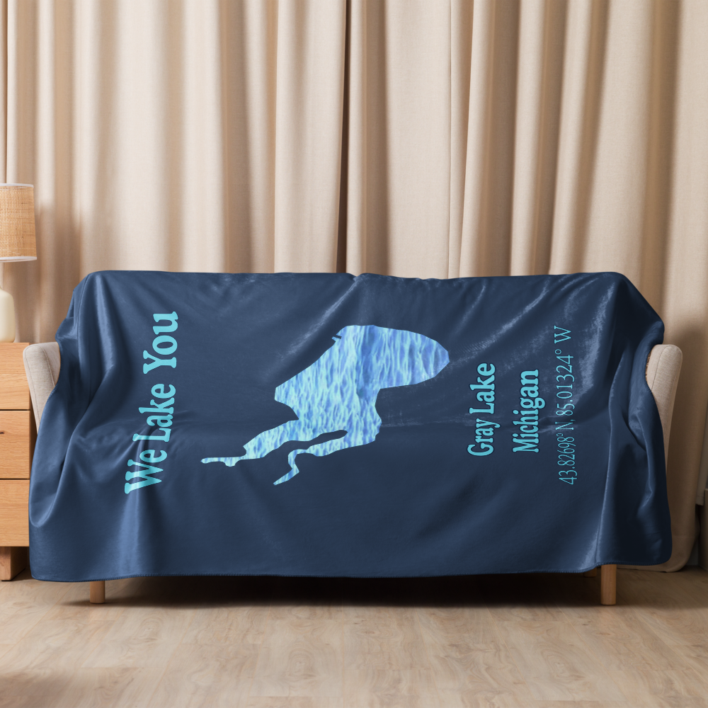 Gray Lake Sherpa Blanket