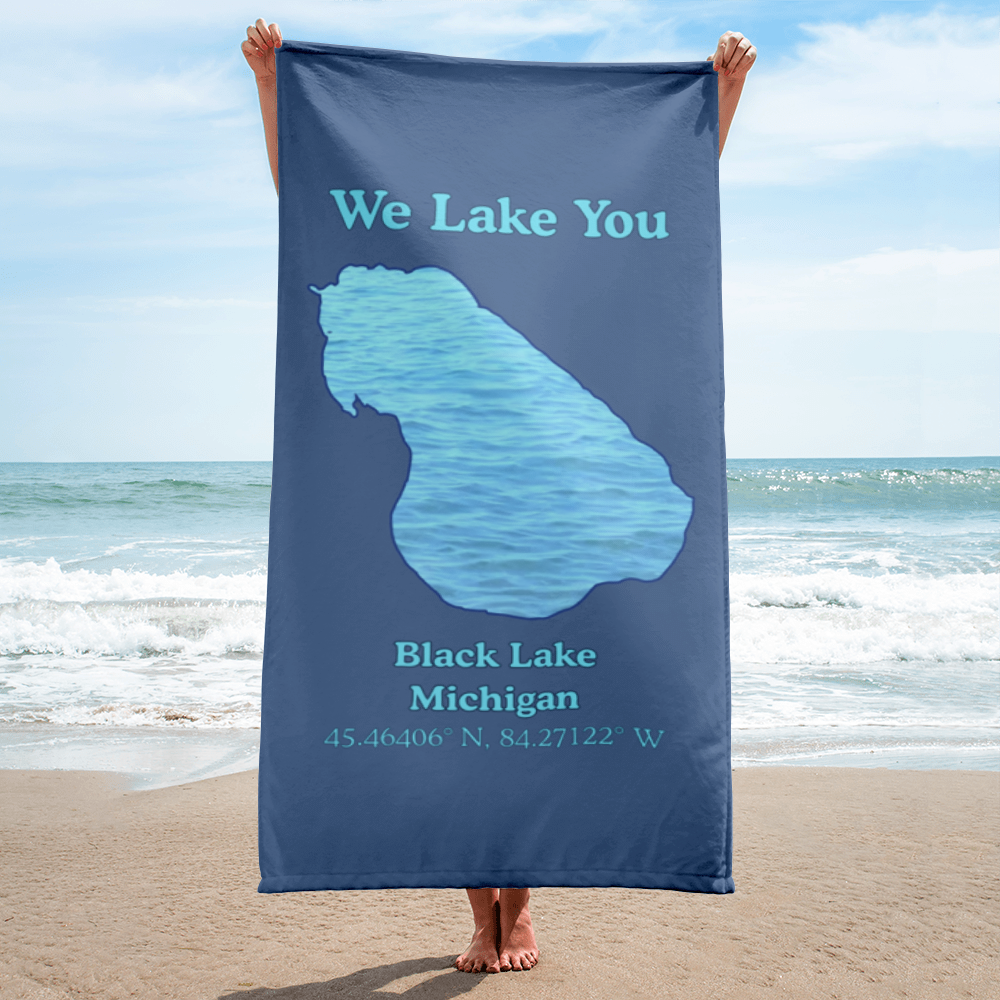 Black Lake Beach Towel