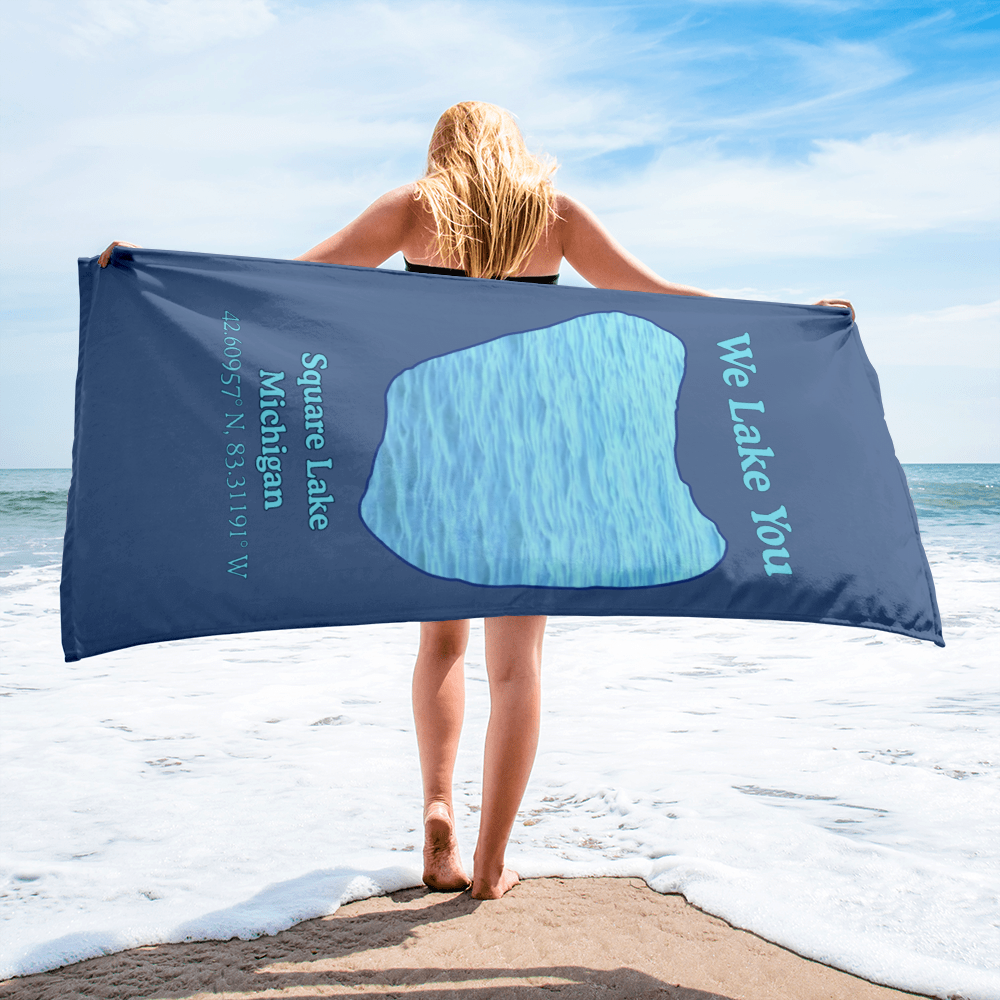 Square Lake Beach Towel