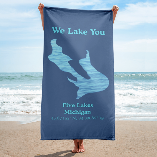Five Lakes Beach Towel