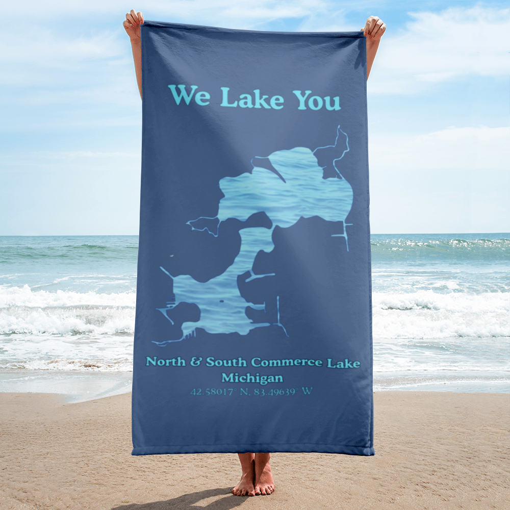 North & South Commerce Lake Beach Towel