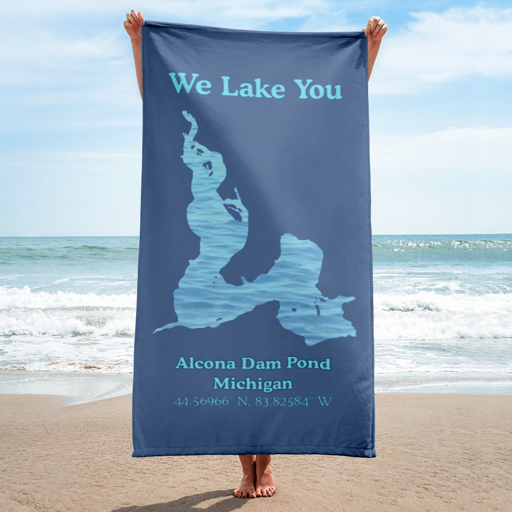Alcona Dam Pond Beach Towel