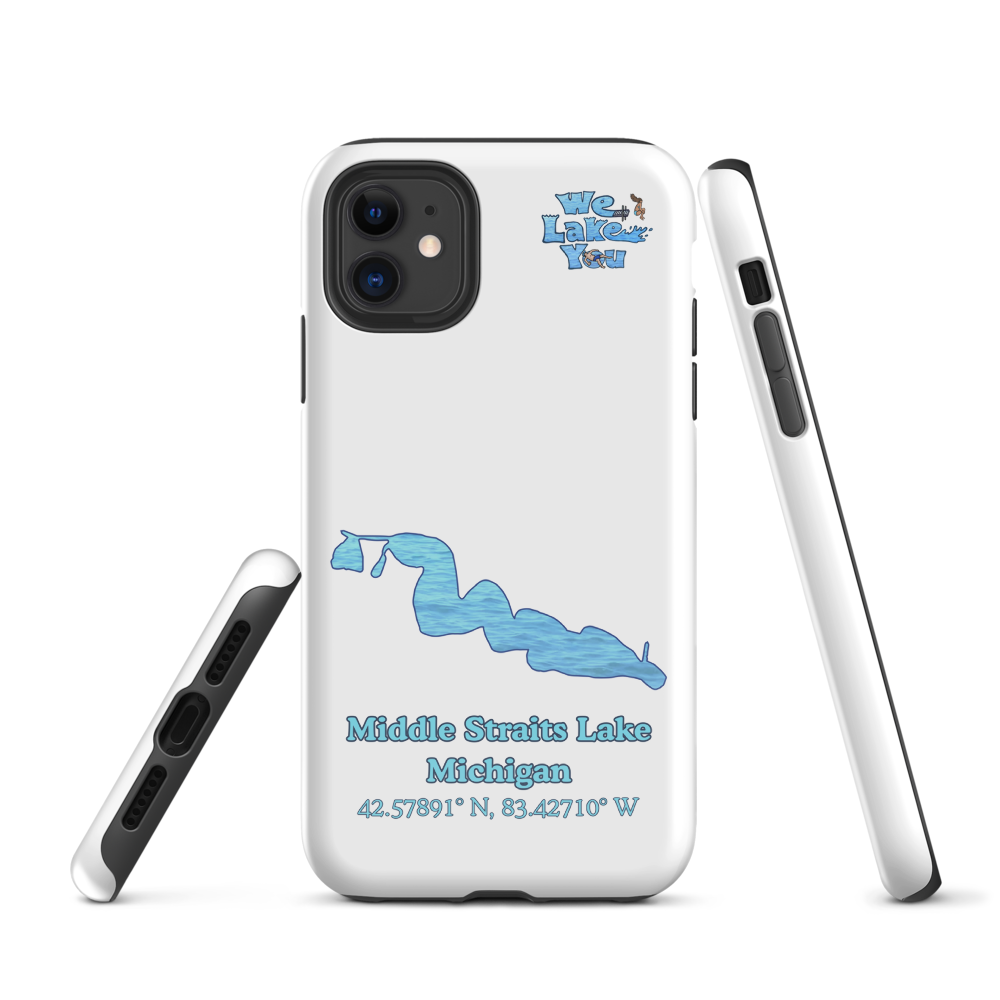 Tough Case for iPhone® 15 and 16 with Middle Straits Lake