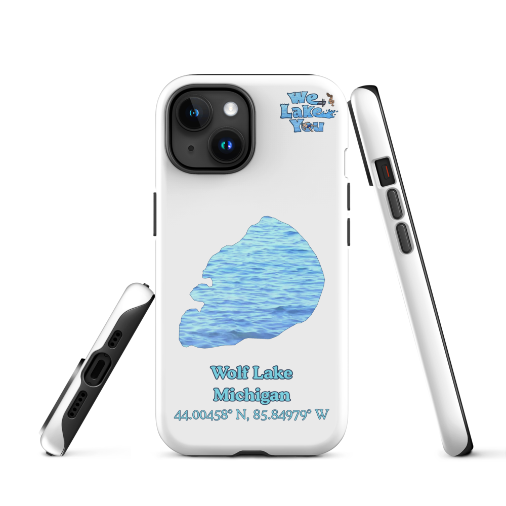 Tough Case for iPhone® 15 and 16 with Wolf Lake