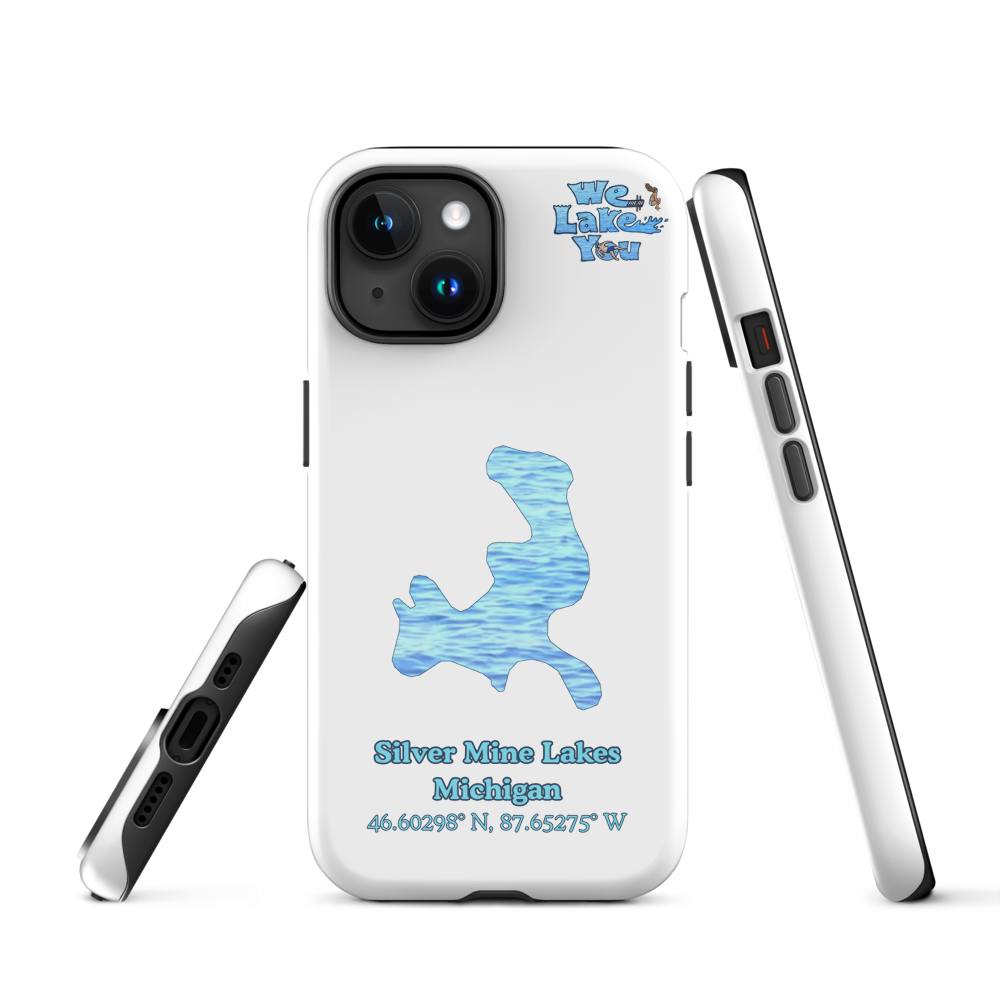 Tough Case for iPhone® 15 and 16 with Silver Mine Lakes