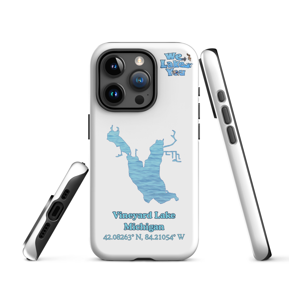 Tough Case for iPhone® 15 and 16 with Vineyard Lake