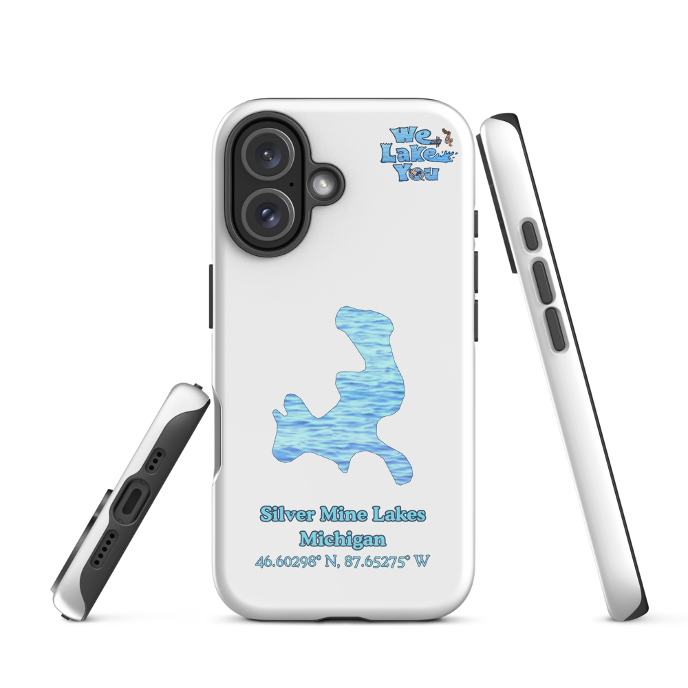 Tough Case for iPhone® 15 and 16 with Silver Mine Lakes