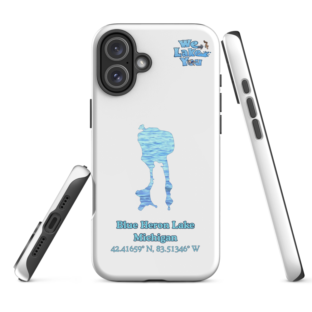 Tough Case for iPhone® 15 and 16 with Blue Heron Lake