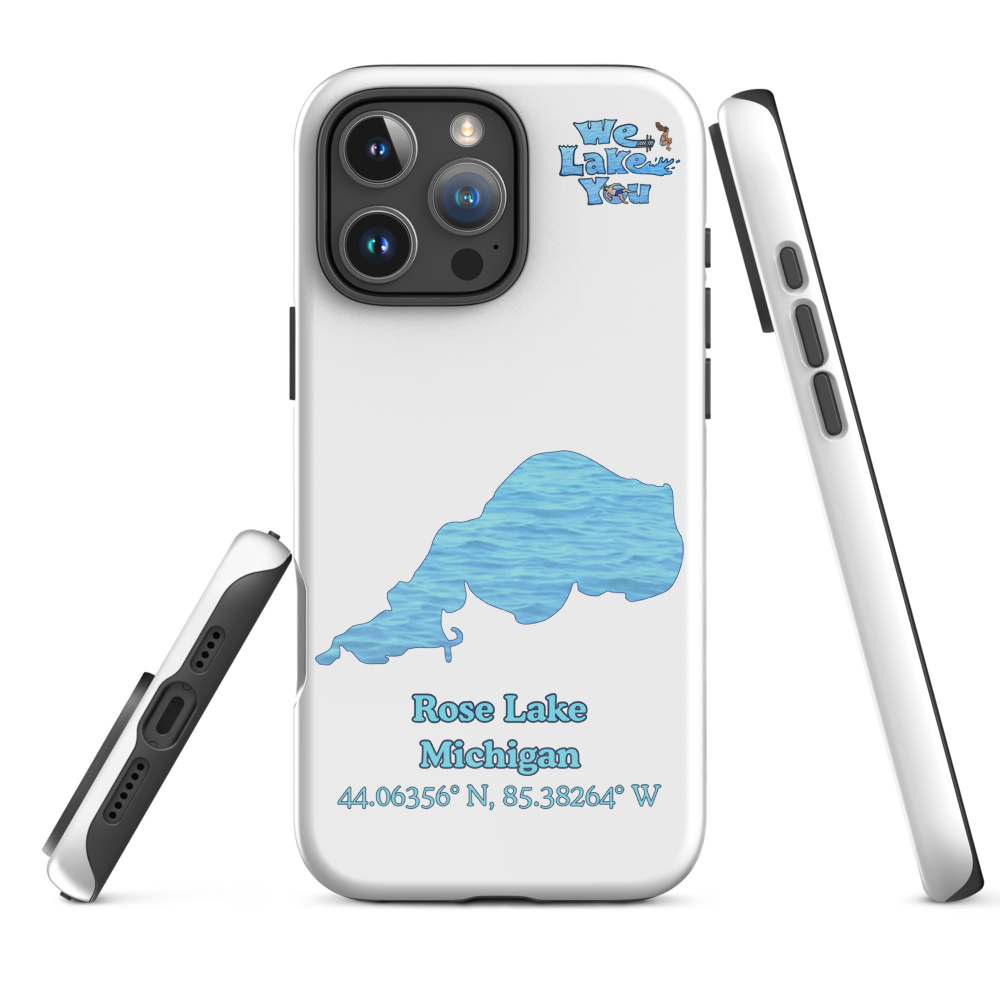 Tough Case for iPhone® 15 and 16 with Rose Lake