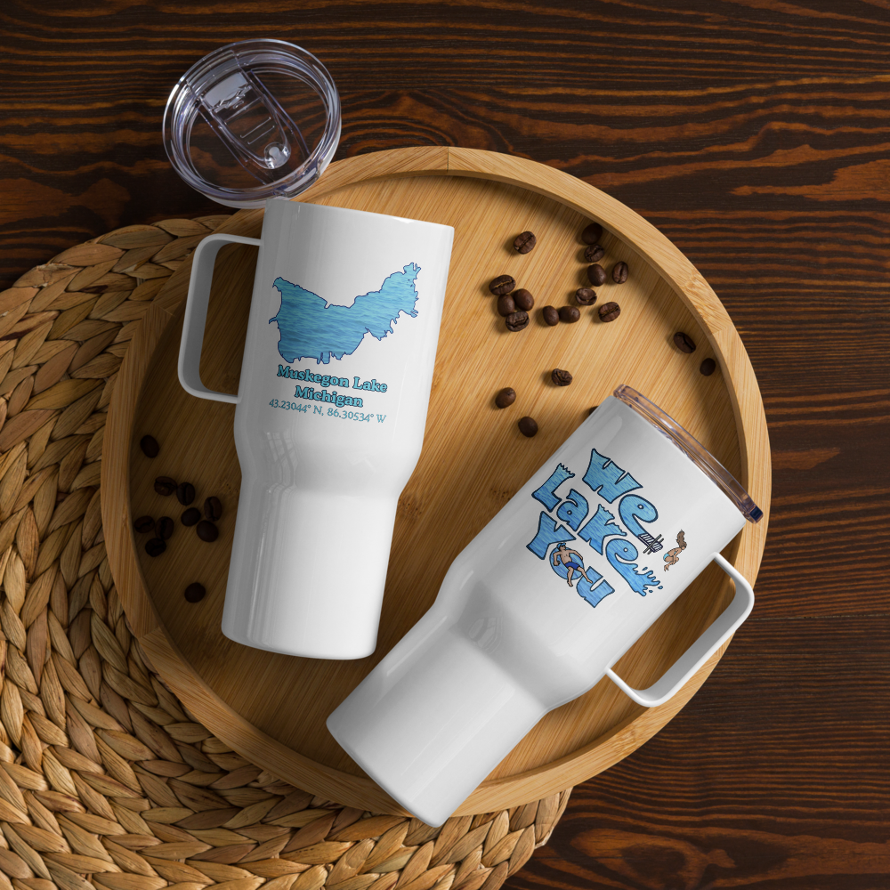 Muskegon Lake 25 oz Stainless Steel Travel Mug