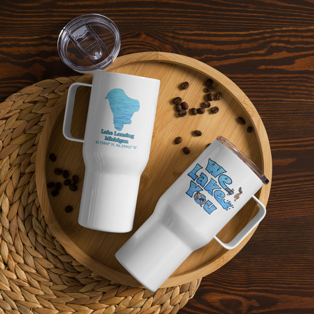 Lake Lansing 25 oz Stainless Steel Travel Mug