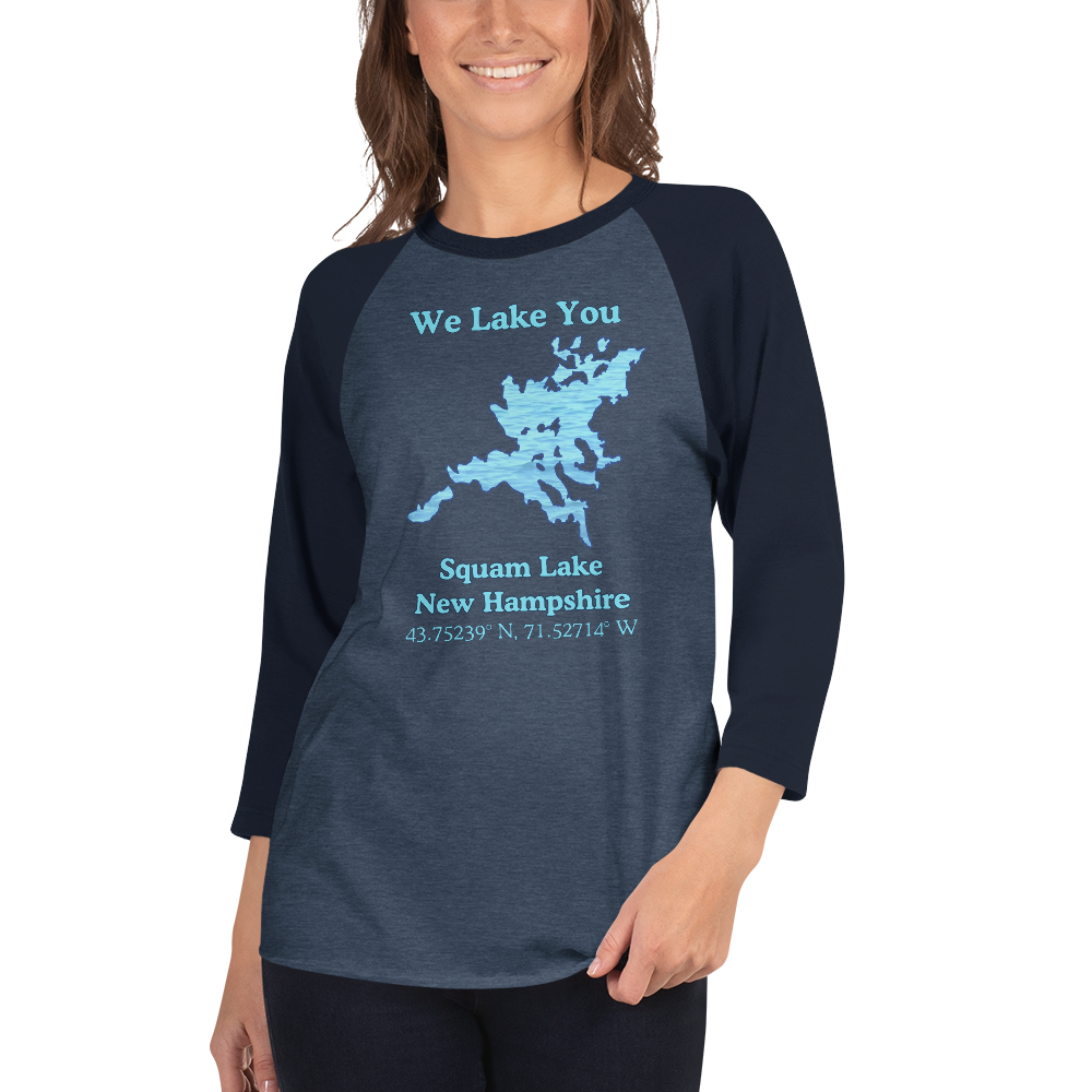 Squam Lake Raglan 3/4 Sleeve Unisex T-shirt