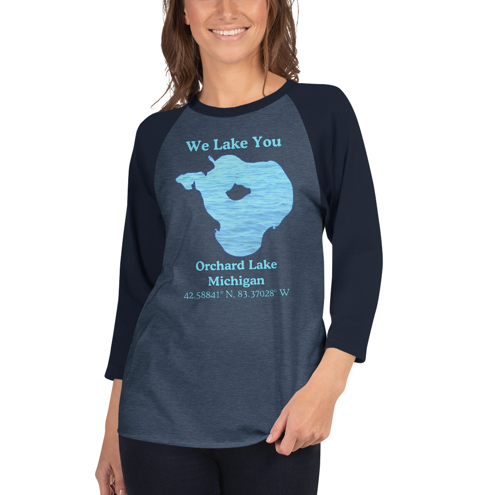 Orchard Lake Raglan 3/4 Sleeve Unisex T-shirt