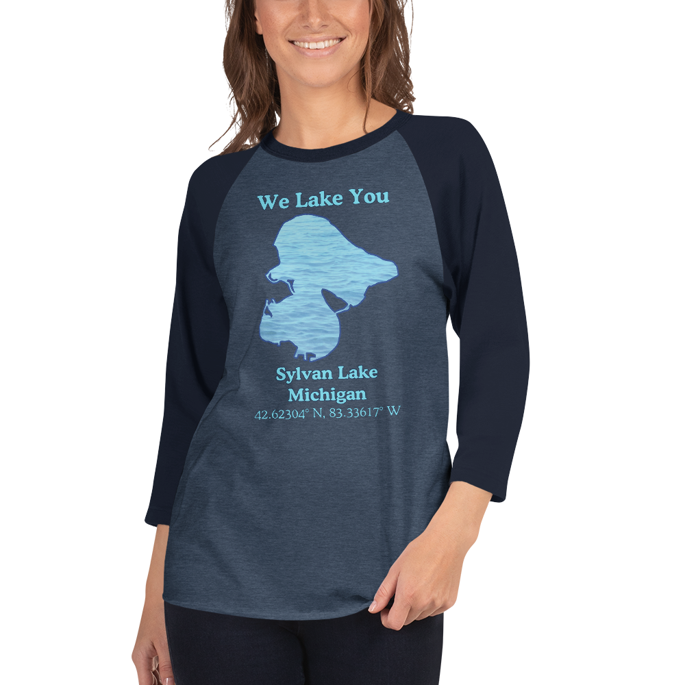Sylvan Lake Raglan 3/4 Sleeve Unisex T-shirt