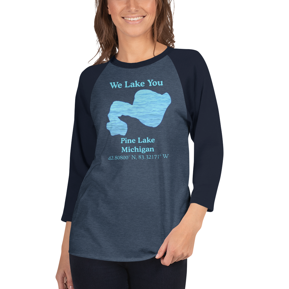 Pine Lake Raglan 3/4 Sleeve Unisex T-shirt