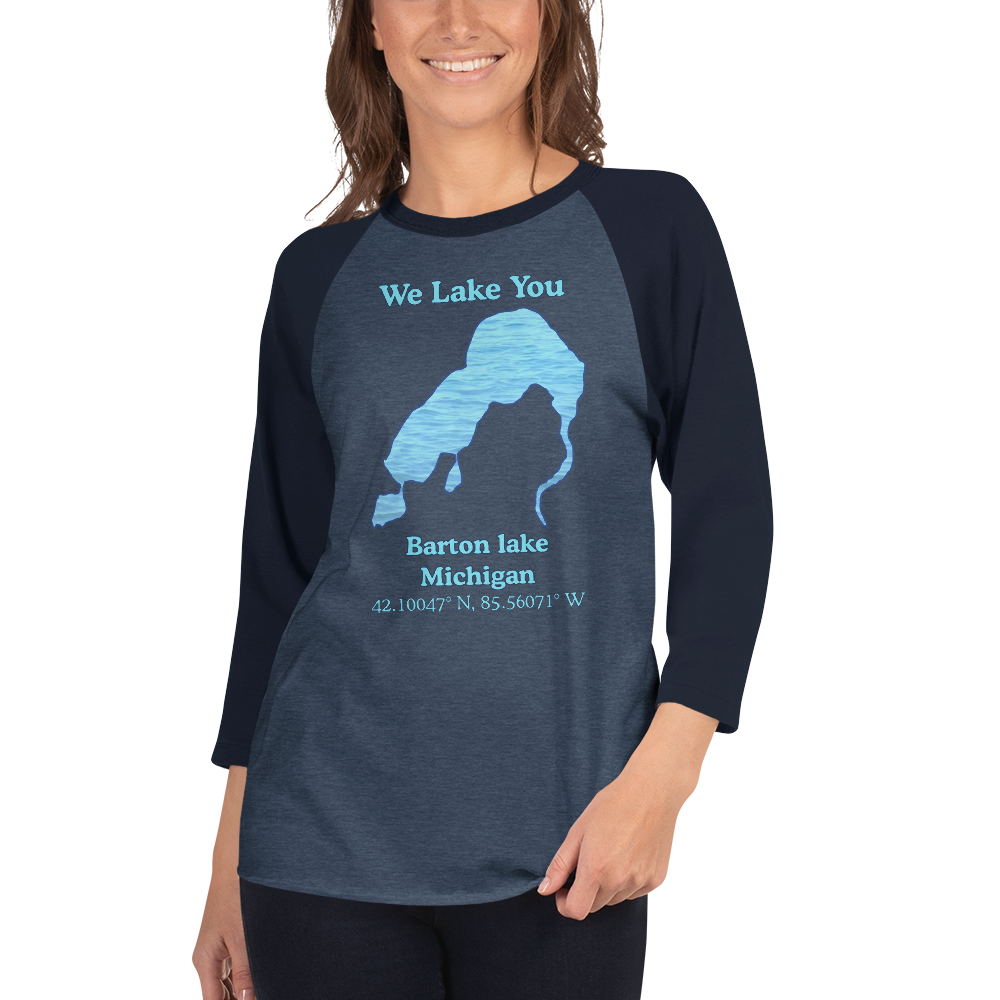 Barton lake Raglan 3/4 Sleeve Unisex T-shirt