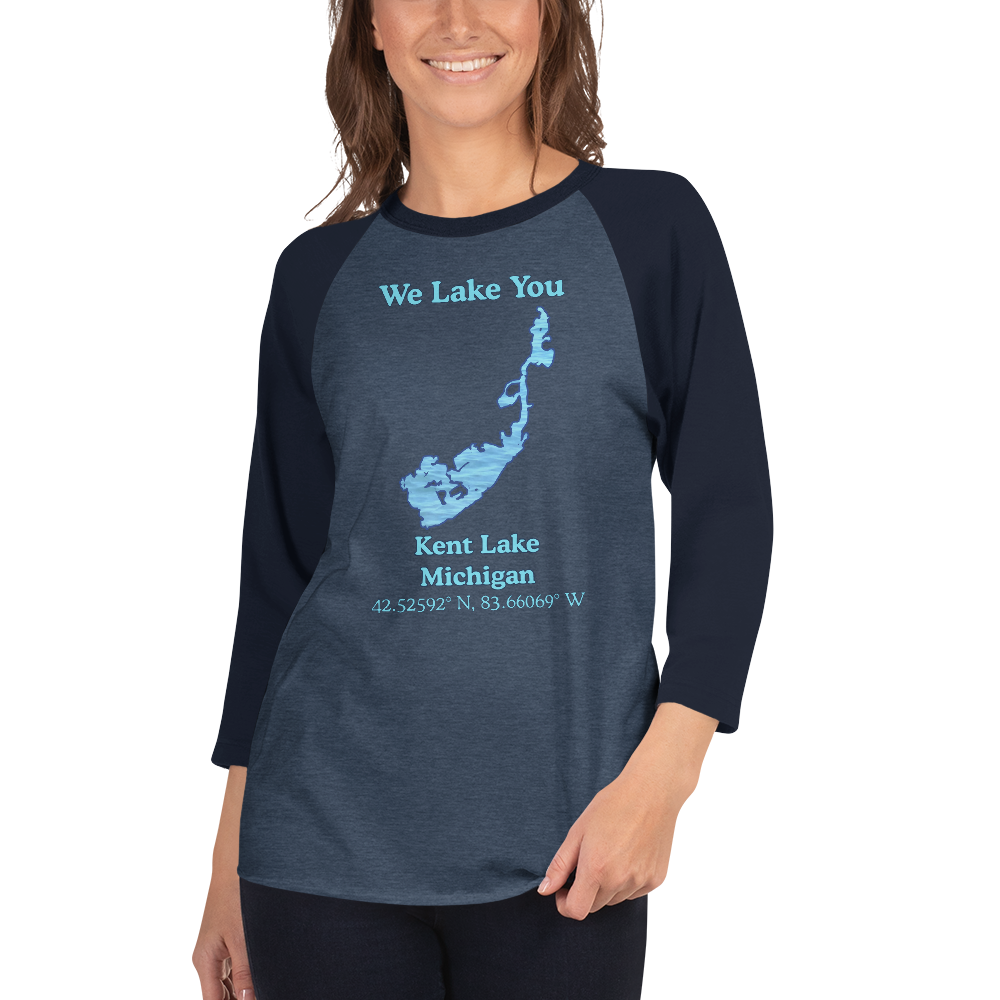 Kent Lake Raglan 3/4 Sleeve Unisex T-shirt