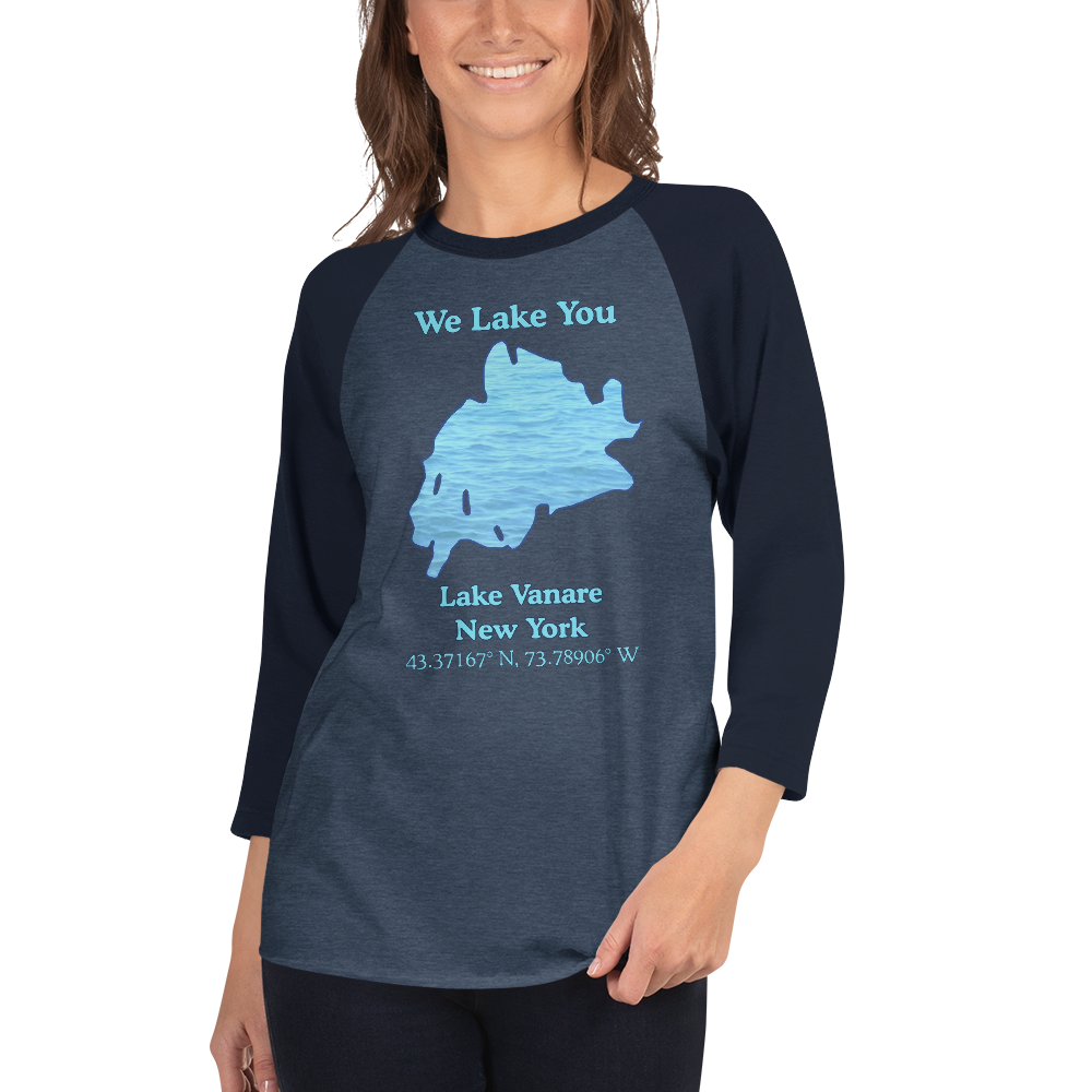 Lake Vanare Raglan 3/4 Sleeve Unisex T-shirt
