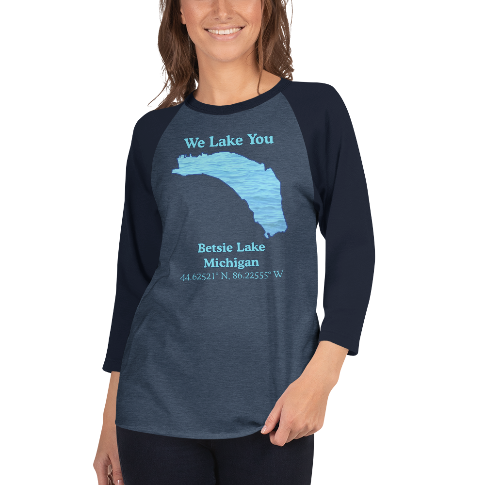 Betsie Lake Raglan 3/4 Sleeve Unisex T-shirt