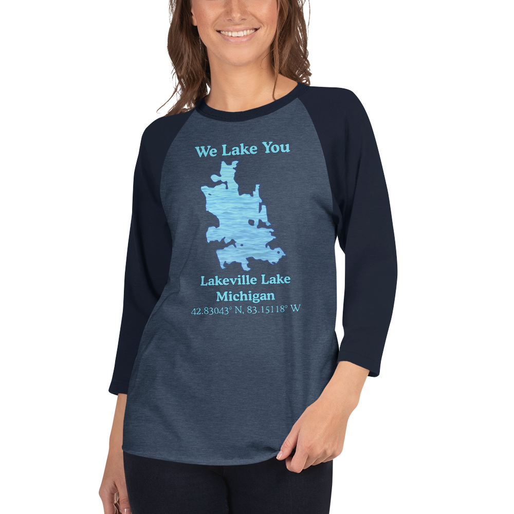 Lakeville Lake Raglan 3/4 Sleeve Unisex T-shirt
