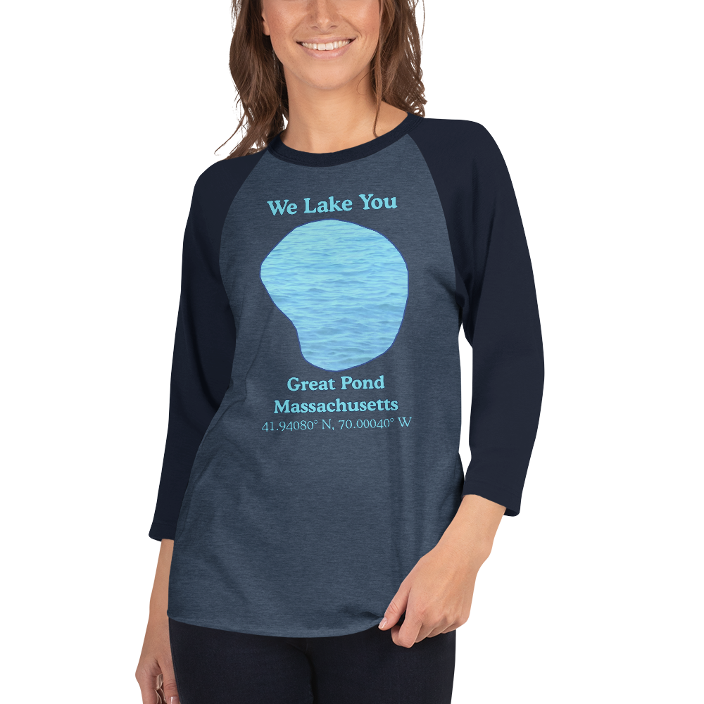 Great Pond Raglan 3/4 Sleeve Unisex T-shirt