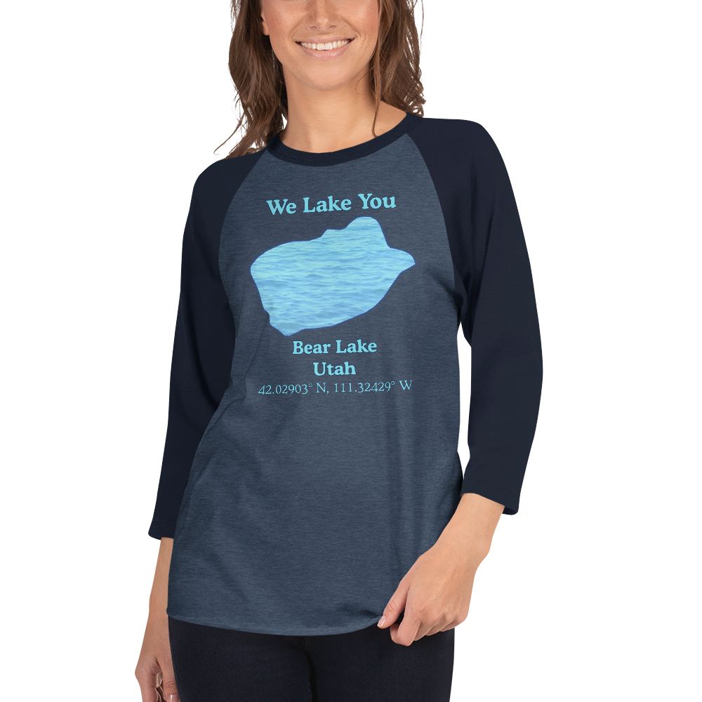 Bear Lake Raglan 3/4 Sleeve Unisex T-shirt