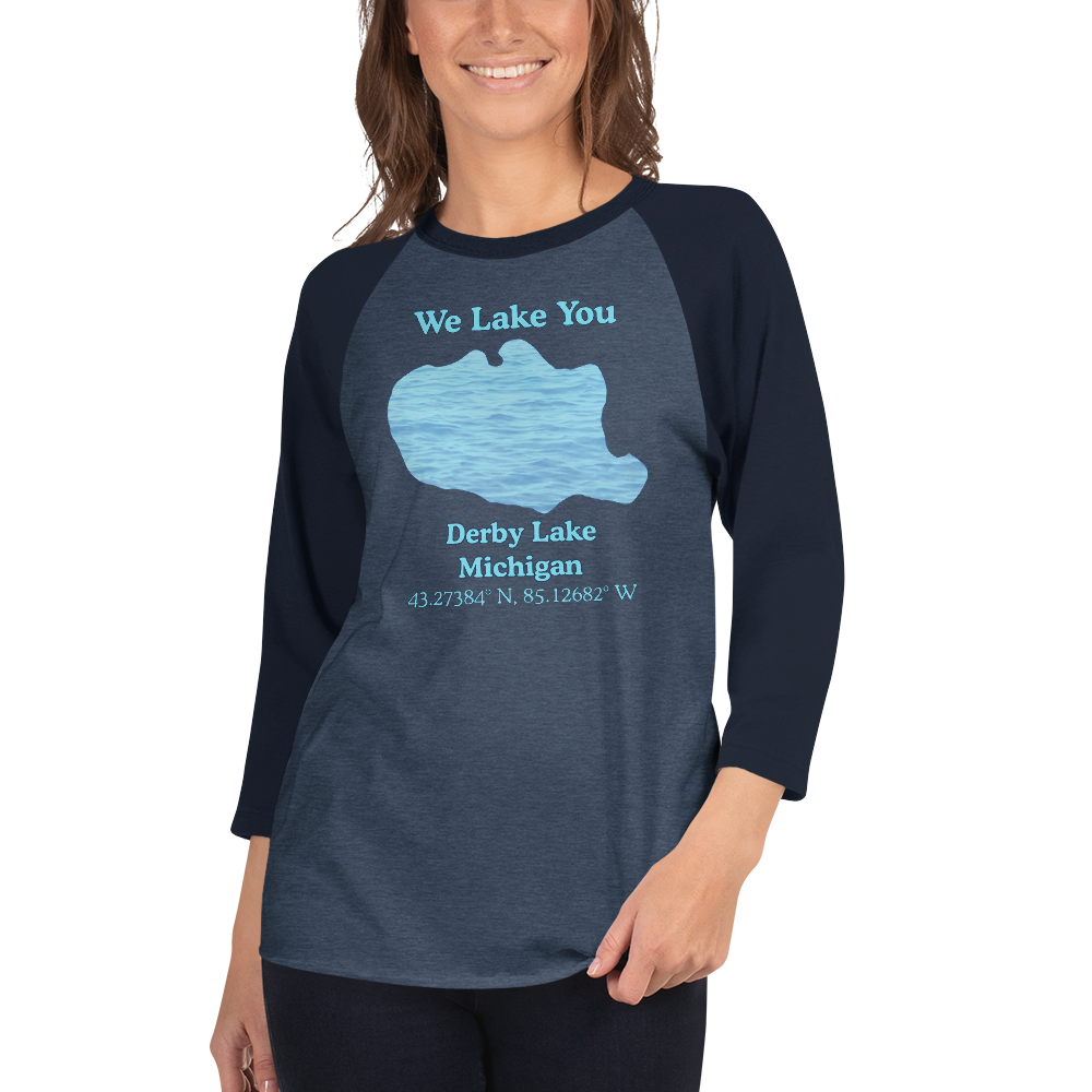 Derby Lake Raglan 3/4 Sleeve Unisex T-shirt