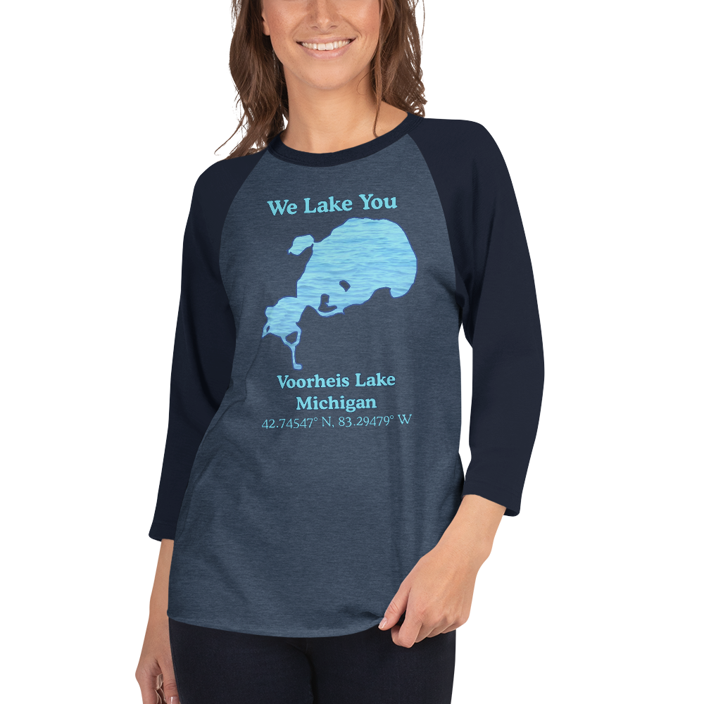 Voorheis Lake Raglan 3/4 Sleeve Unisex T-shirt