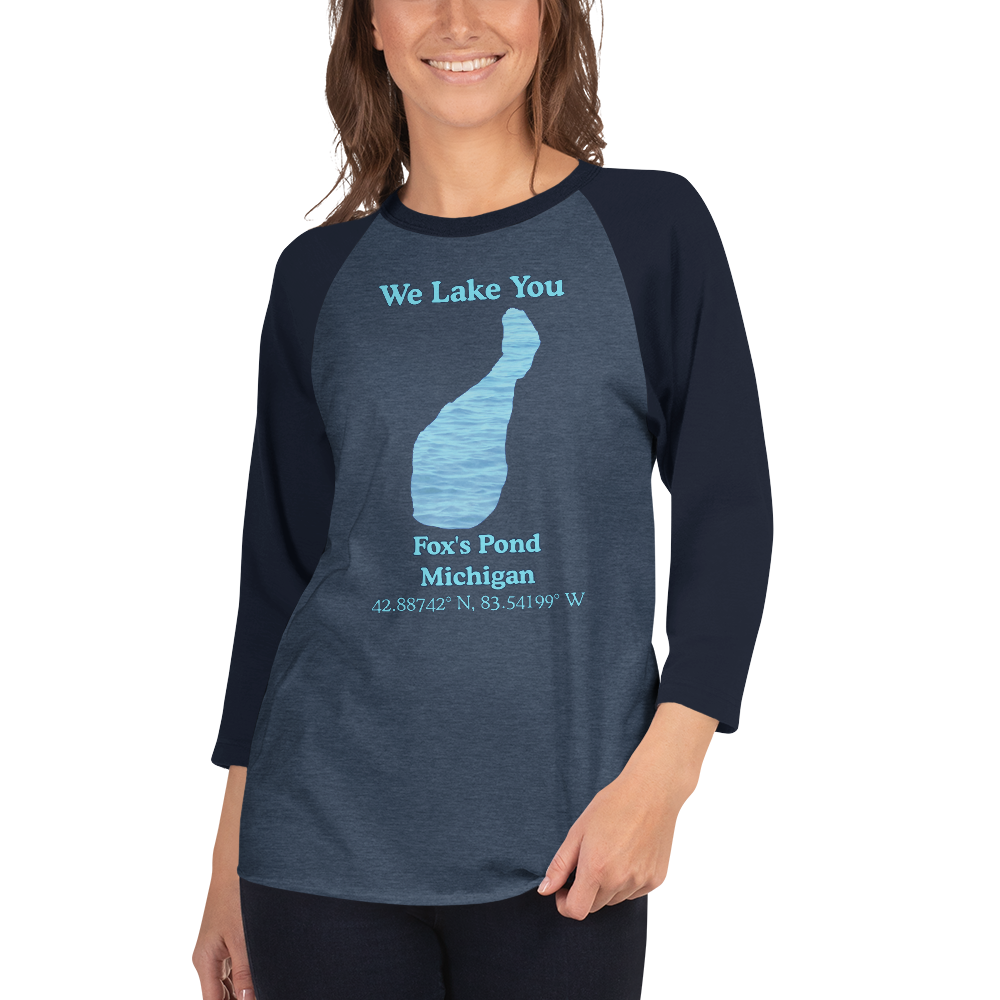 Fox's Pond Raglan 3/4 Sleeve Unisex T-shirt